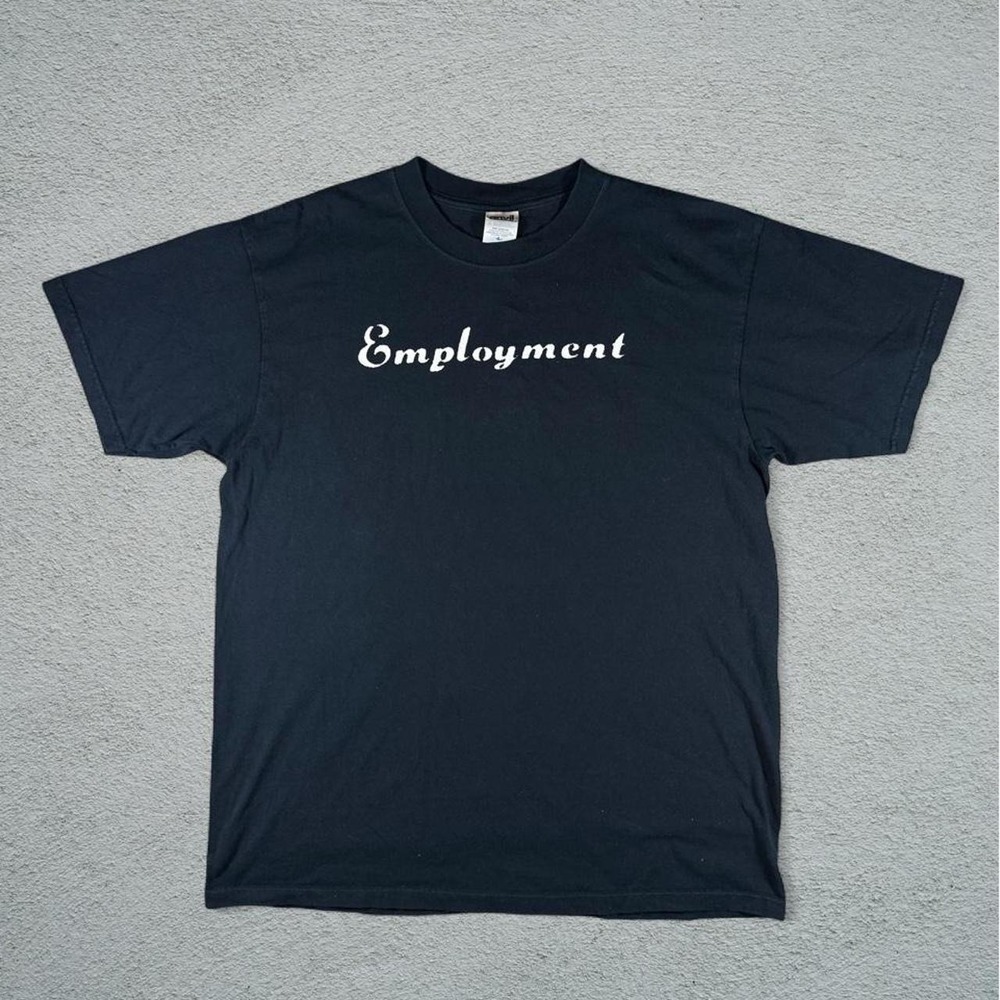 Kaiser Chiefs Employment Band Tee 2005 Black Cursive Graphic T-Shirt Mens L